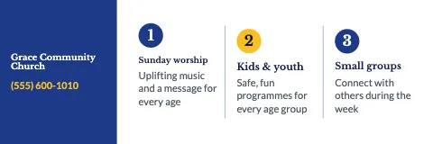 Church & community service columns banner template