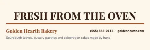 Bakery big type banner template