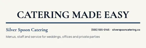 Catering big type banner template