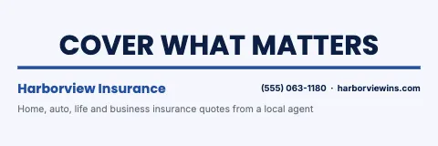 Insurance agency big type banner template