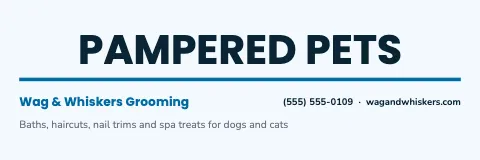 Pet grooming big type banner template
