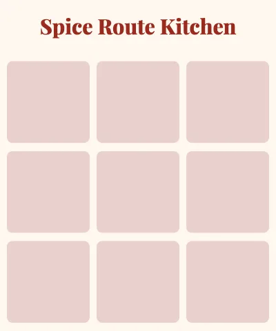 Indian restaurant photo grid blanket template