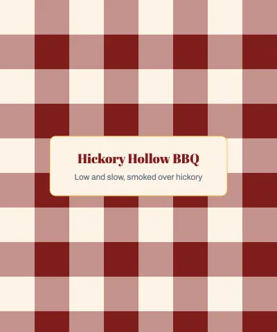 BBQ smokehouse buffalo check blanket template