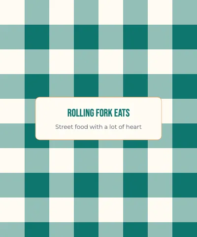 Food truck buffalo check blanket template