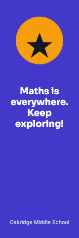 Middle school maths reading log bookmark template