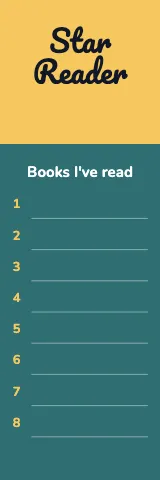 Preschool & Kindergarten star reader bookmark template