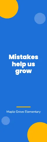 Elementary school motto bookmark template