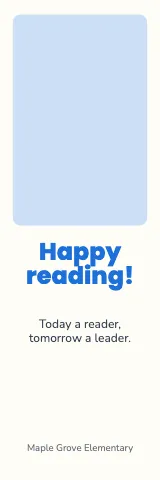 Elementary school photo bookmark template