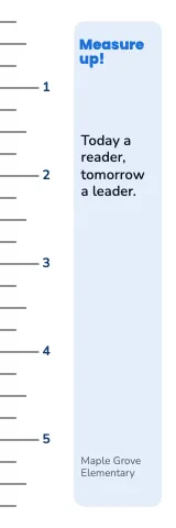 Elementary school ruler bookmark template