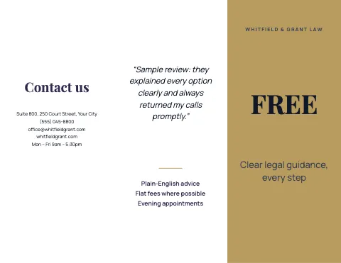 Law firm bold brochure template