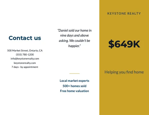 Real estate bold brochure template