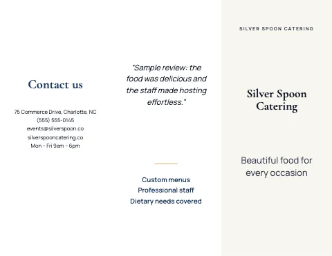 Catering minimal brochure template