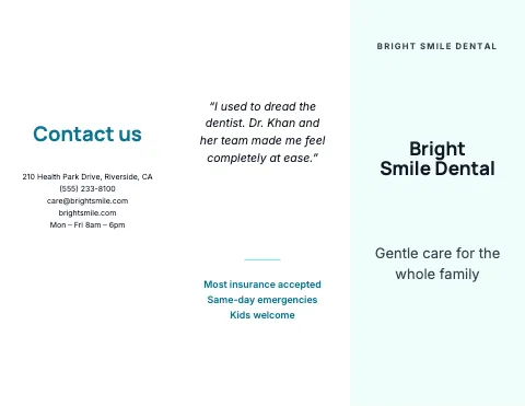 Medical & dental minimal brochure template