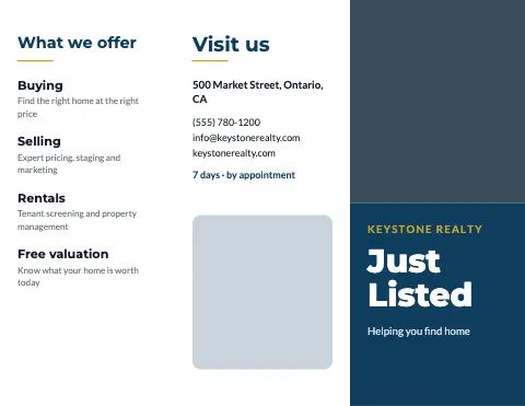 Real estate prices & offer brochure template