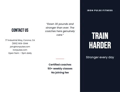 Fitness & gym company profile brochure template