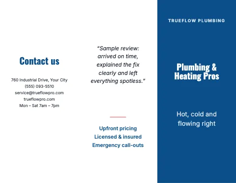 Plumbing & HVAC company profile brochure template