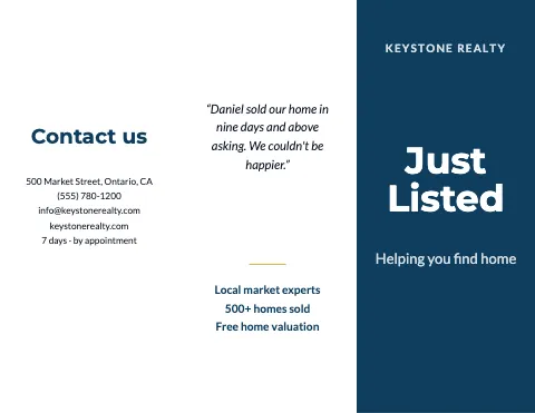 Real estate company profile brochure template