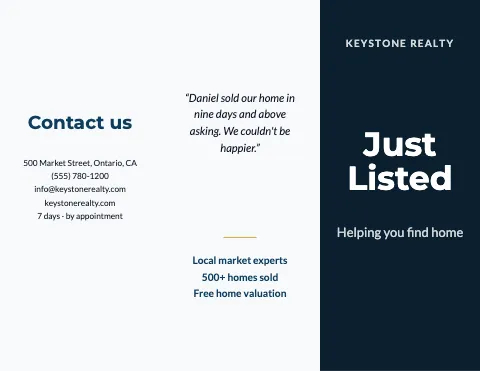 Real estate services brochure template