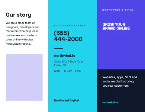 Tech & agency colour block brochure template