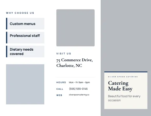 Catering photo cover brochure template