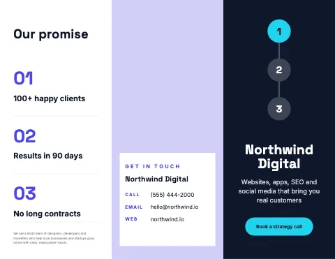 Tech & agency process steps brochure template