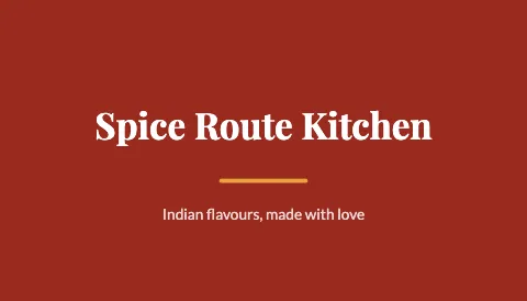 Indian restaurant bold business card template