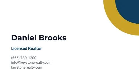 Real estate corner business card template