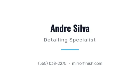 Auto detailing minimal business card template