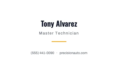 Auto repair minimal business card template