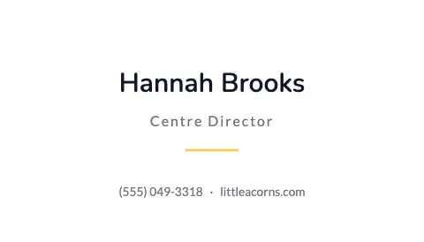 Daycare & preschool minimal business card template