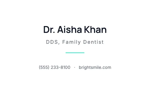 Medical & dental minimal business card template