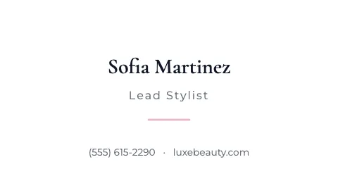Salon & spa minimal business card template