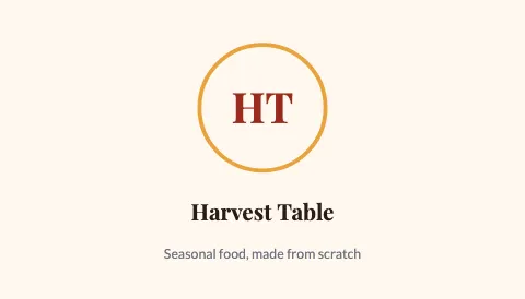 Restaurant monogram business card template