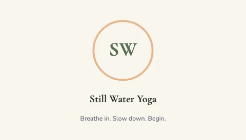 Yoga studio monogram business card template