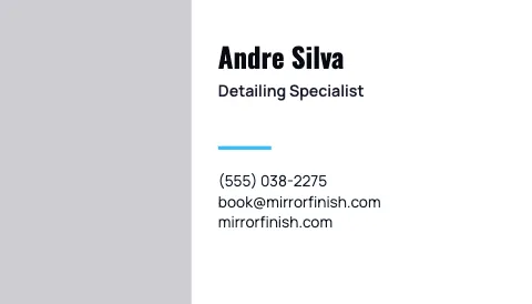 Auto detailing headshot business card template