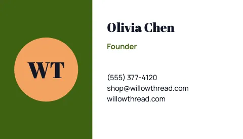 Retail & boutique split business card template