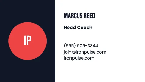 Fitness & gym split business card template