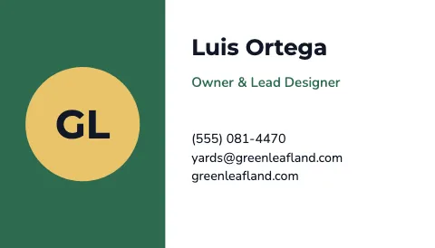 Landscaping split business card template