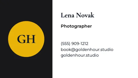 Photography & creative split business card template