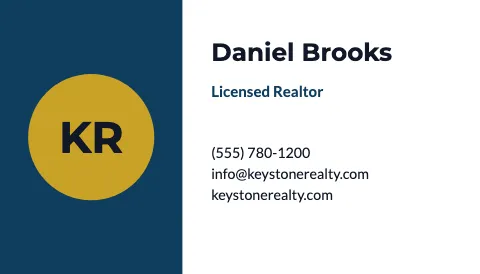 Real estate split business card template