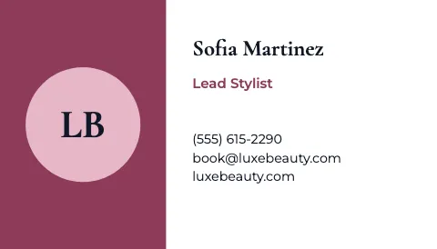 Salon & spa split business card template