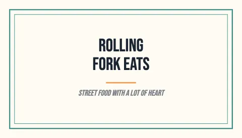 Food truck double frame business card template