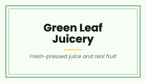 Juice & smoothie bar double frame business card template