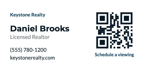 Real estate scan to book business card template