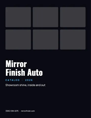 Auto detailing product cards catalog template
