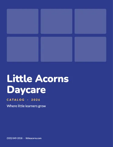 Daycare & preschool product cards catalog template