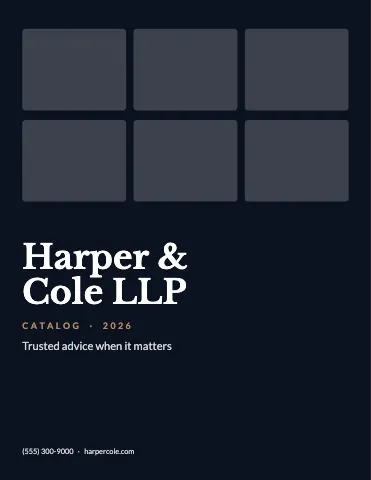 Law & finance product cards catalog template