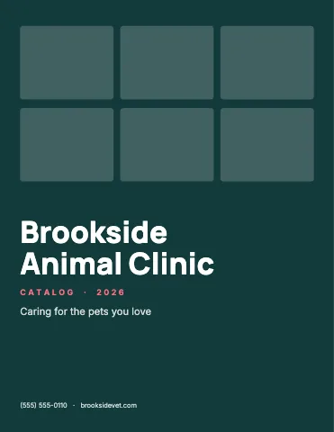 Veterinary clinic product cards catalog template