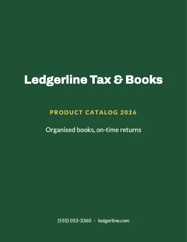 Accounting & tax classic catalog template