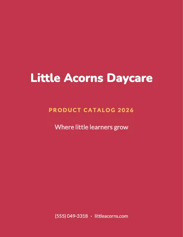 Daycare & preschool classic catalog template